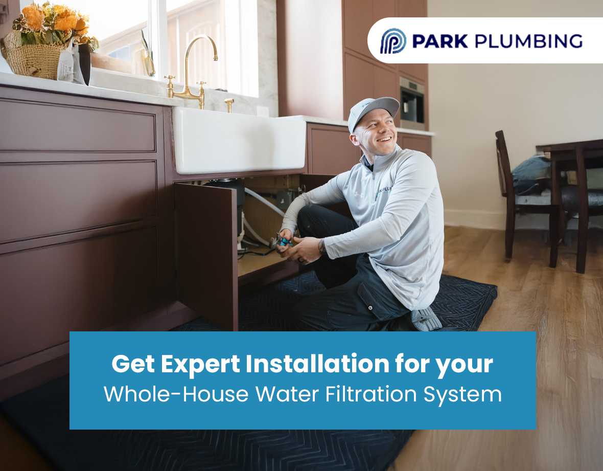 Professional installing a whole-house water filtration system for optimal performance.