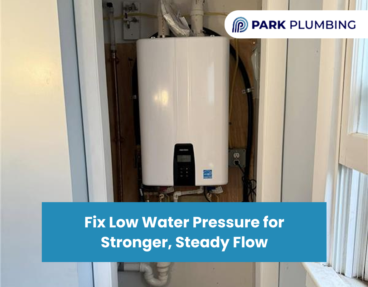 Home faucet with weak water flow representing low water pressure issues