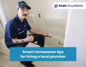 homeowner reviewing checklist to avoid mistakes when hiring local plumber Maryland