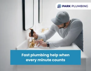 Same day plumber responding to residential plumbing emergency in Maryland